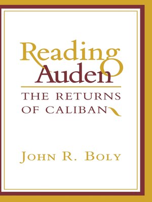 cover image of Reading Auden